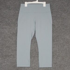 Lululemon Align Crop Leggings Womens 10 Light Blue High Rise Stretch Athleisure
